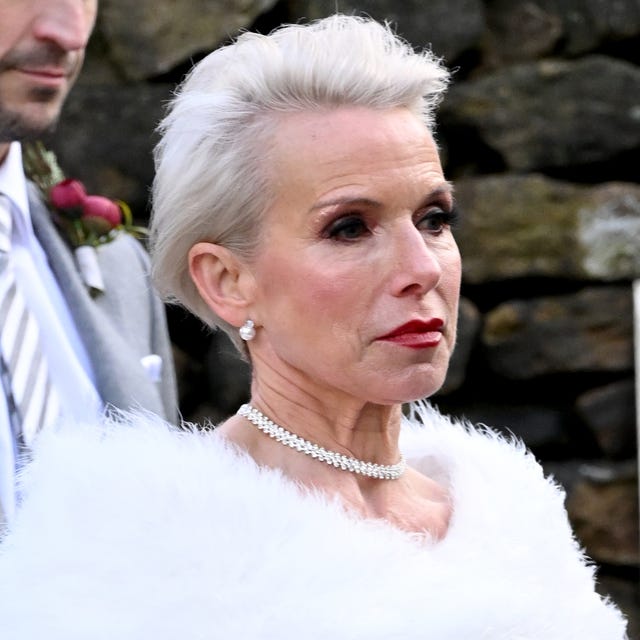sue devaney as debbie filming coronation street wedding scenes