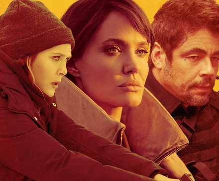 Elizabeth Olsen, Angelina Jolie, and Benicio Del Toro in Taylor Sheridan movies