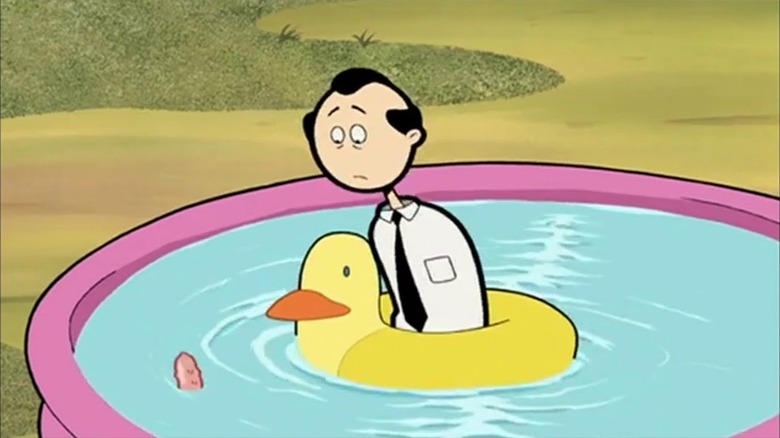 Bob Oblong (Will Ferrell) is concerned about a tentacle in his pool in The Oblongs