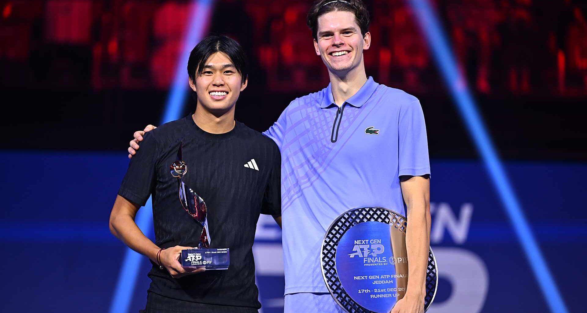 Learner Tien defeated Alexander Blockx to clinch the 2025 Next Gen ATP Finals title.