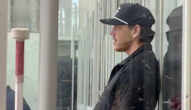 TJ Oshie attends Capitals practice and watches from team’s bench