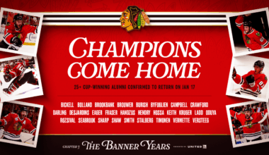 RELEASE: Blackhawks Stanley Cup Alumni Return for “The Banner Years” Centennial Night