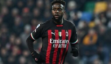 UDINE, ITALY - MARCH 18: Former Liverpool striker Divock Origi of AC Milan looks on during the Serie A match between Udinese Calcio and AC MIlan at Dacia Arena on March 18, 2023 in Udine, Italy. (Photo by Alessandro Sabattini/Getty Images)