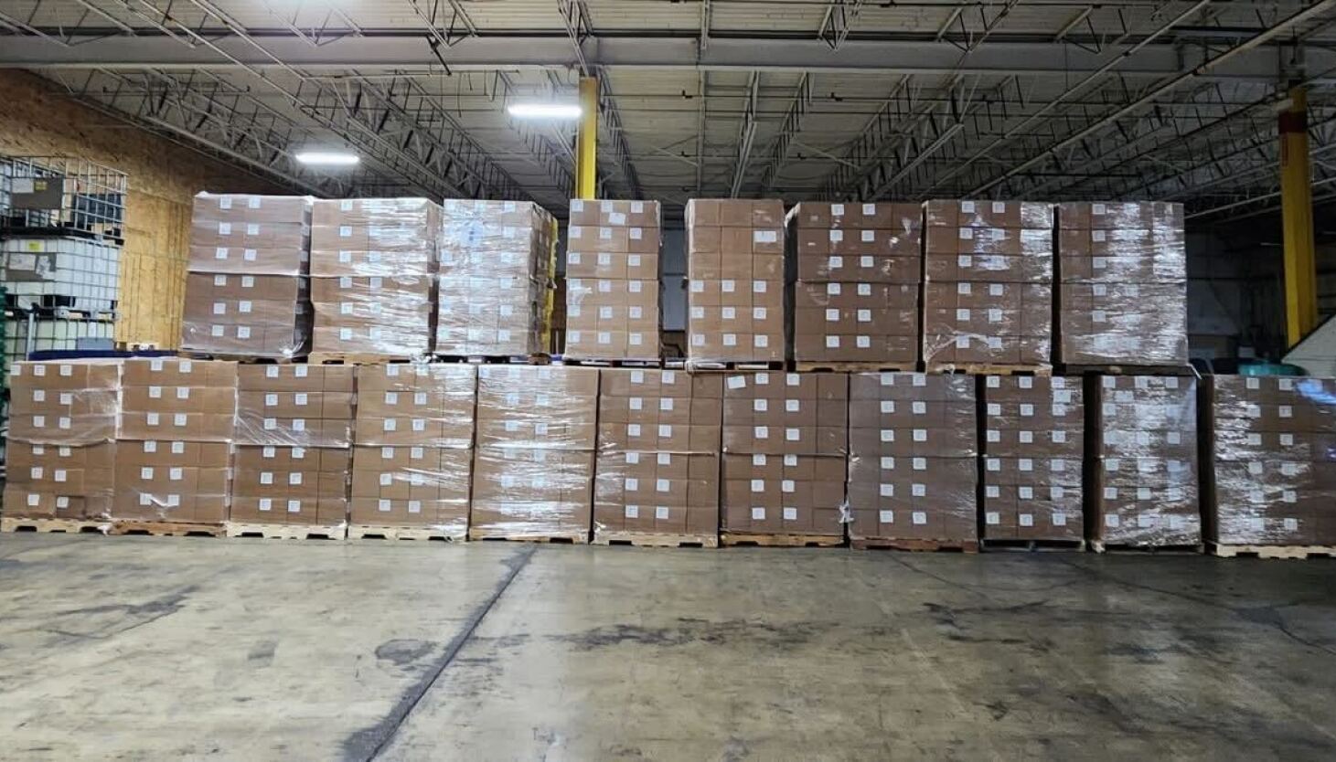 Over $500,000 worth of stolen protein powder recovered from Bridgeview warehouse