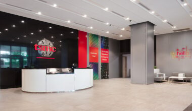 The inside of a TSMC corporate office.