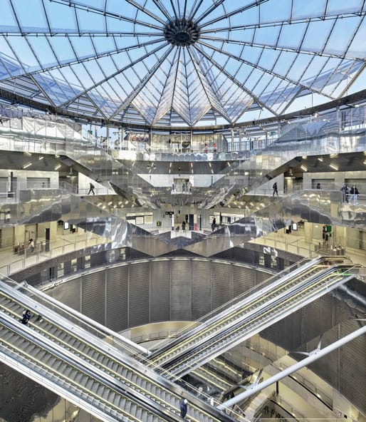 Villejuif – Gustave Roussy Station. Image credit: Dominique Perrault Architecture, Michel Denancé, Société des grands projets