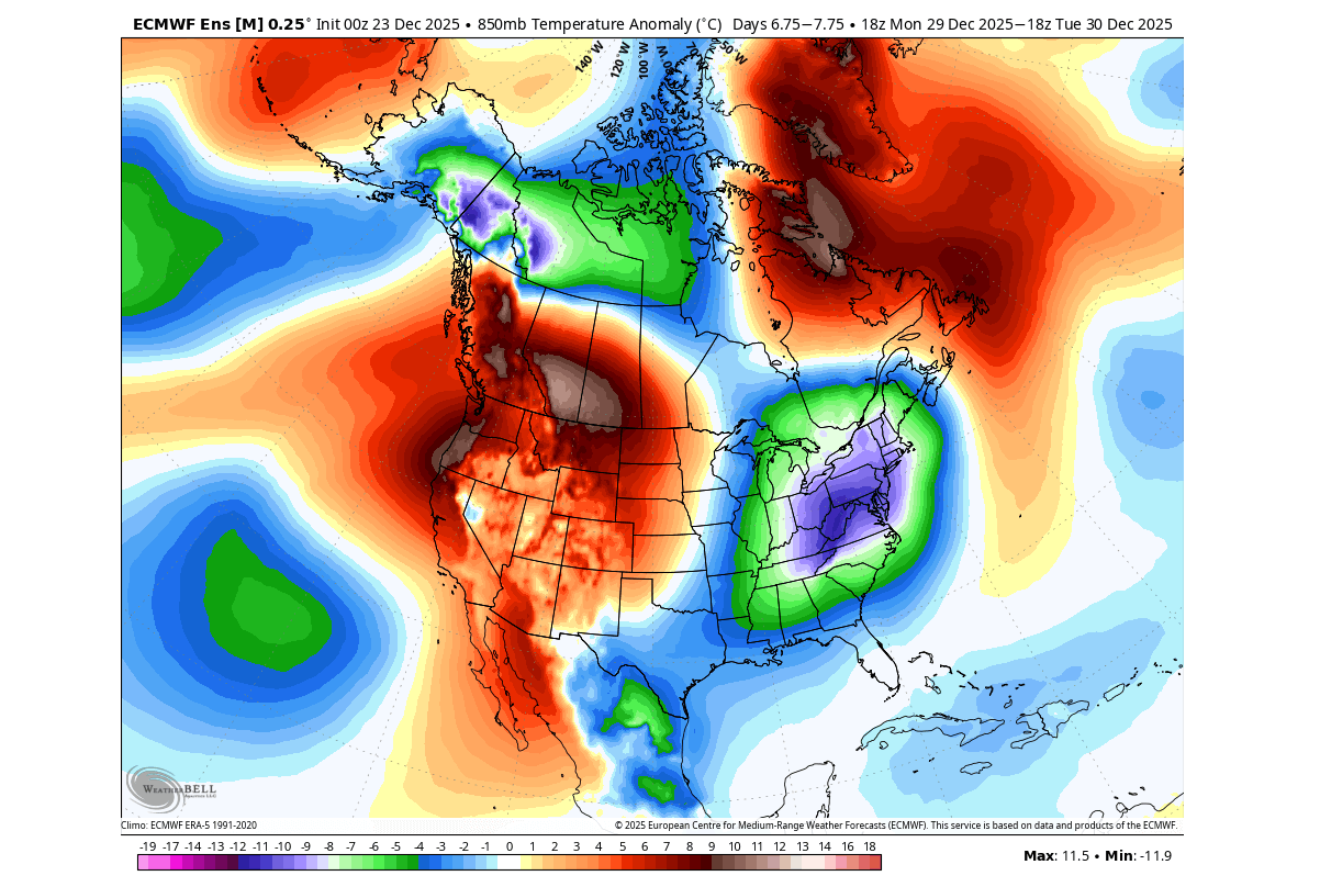 winter-forecast-850mb-temperature-anomaly-united-states-canada-end-month-cold-air-return