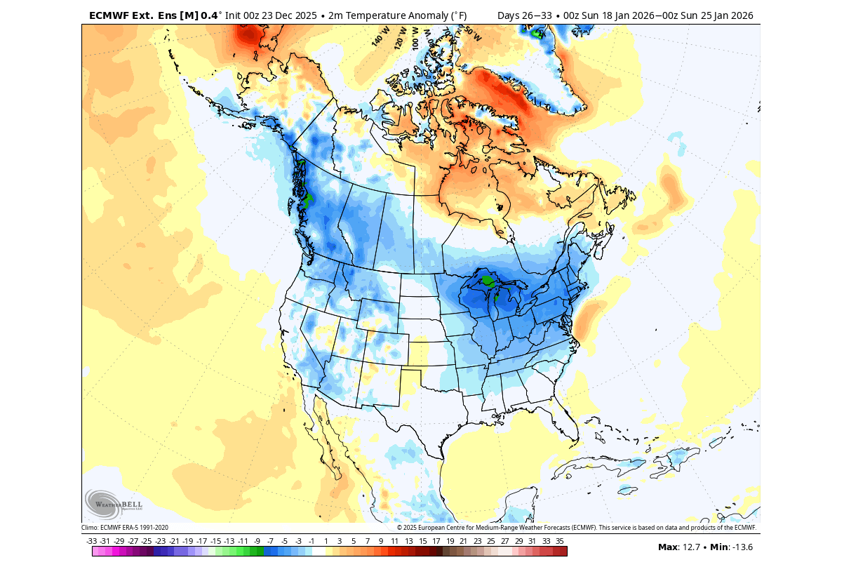 winter-forecast-january-surface-temperature-anomaly-pattern-ecmwf-united-states-canada-cold-air-second-half