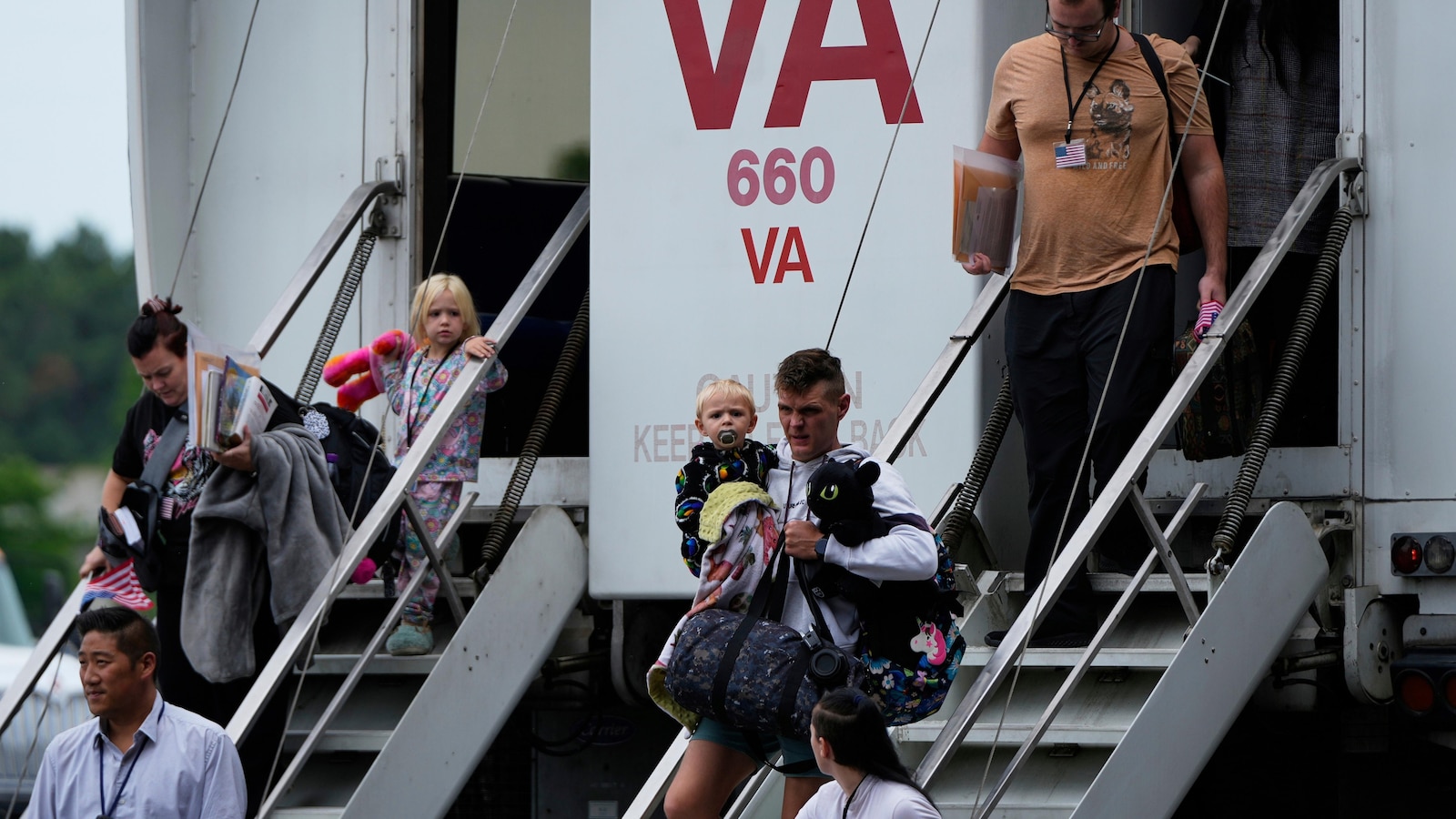 South African immigration authorities raid a US refugee processing center