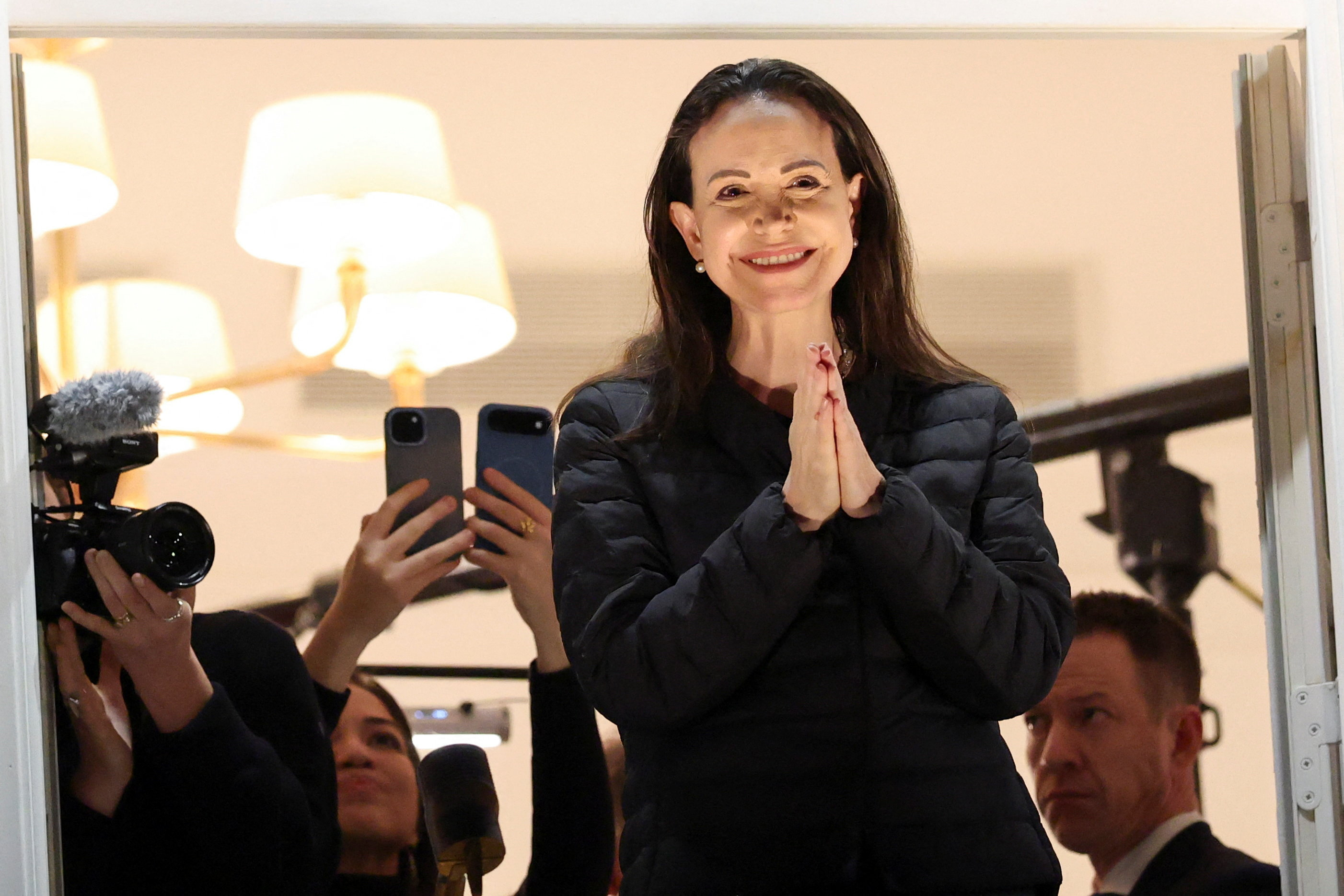 Machado accepted the Nobel peace prize last month