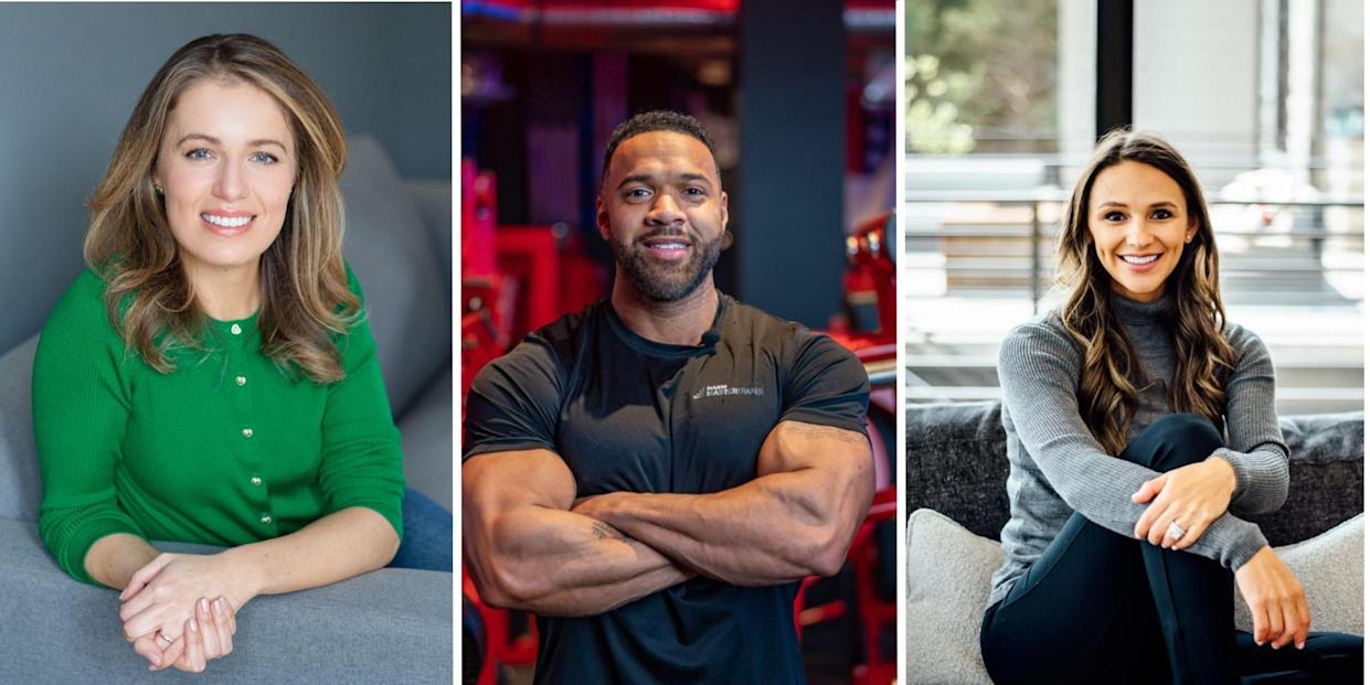 Three health experts smiling at the camera