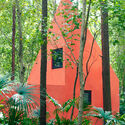 © Arch-Exist Red Cabin / Wiki World + Advanced Architecture Lab - Exterior Photography