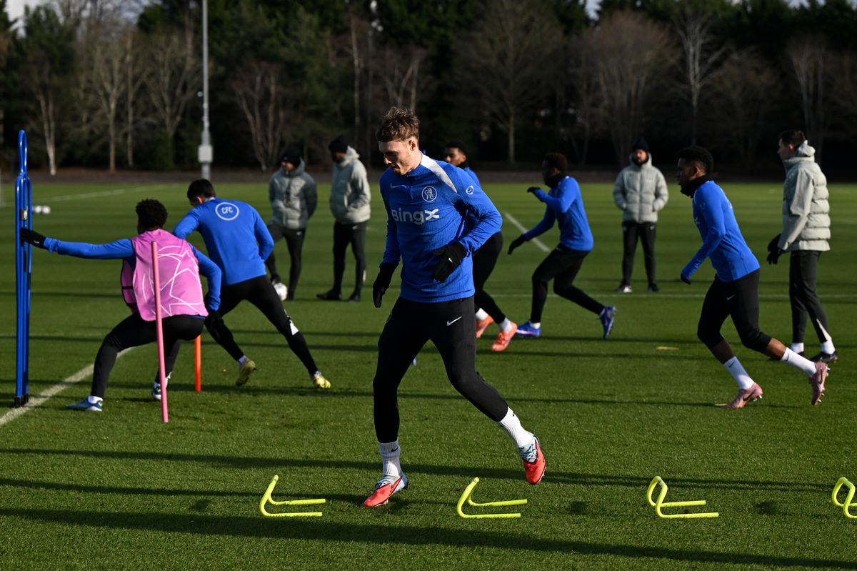Cole Palmer in Chelsea training