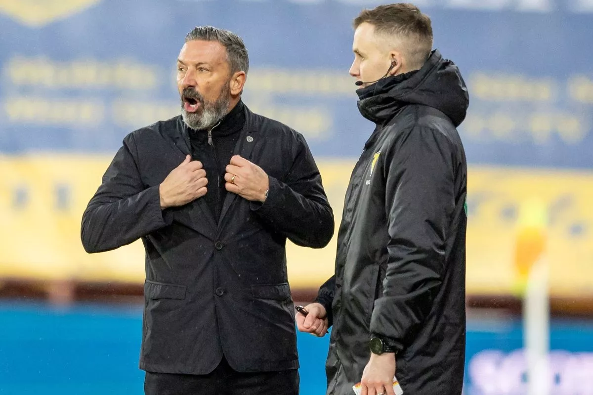 Derek McInnes during Hearts' draw with Celtic