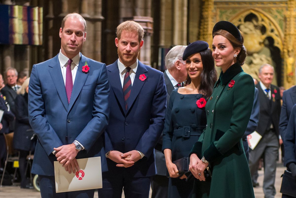 Harry and Meghan joined William and Kate for a special remembrance ceremony at Westminster Abbey in 2018 