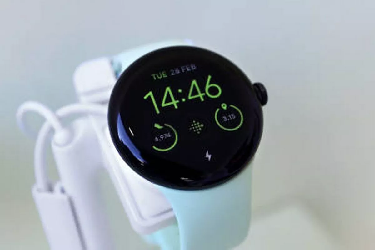The Google Pixel Watch, the new smartwatch device by Google, is being exhibited on the Android Smart Home display during the Mobile World Congress 2023 on March 2, 2023, in Barcelona, Spain.