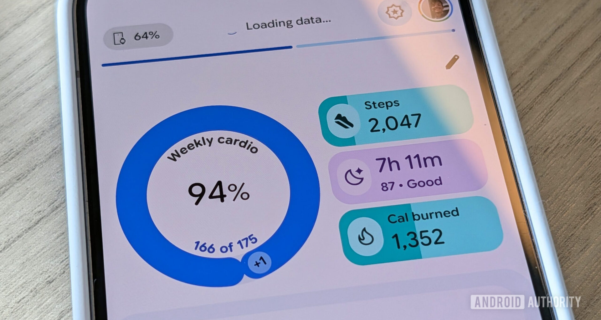 Google Fitbit Homescreen