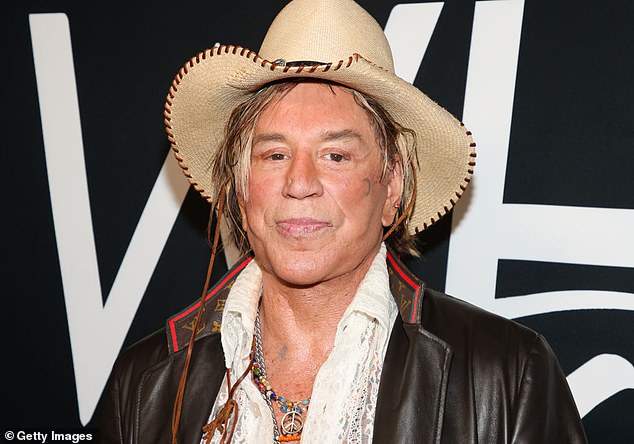 Rourke, pictured 2022, looked dramatically different in these new photos