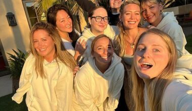 Ashley Tisdale (pictured left) has spoken out on leaving her 'toxic mom group'. The shock move has raised eyebrows among fans as the High School Musical star, 40, once raved about her A-list 'village of moms' which included Hilary Duff (centre), Mandy Moore and Meghan Trainor (right)