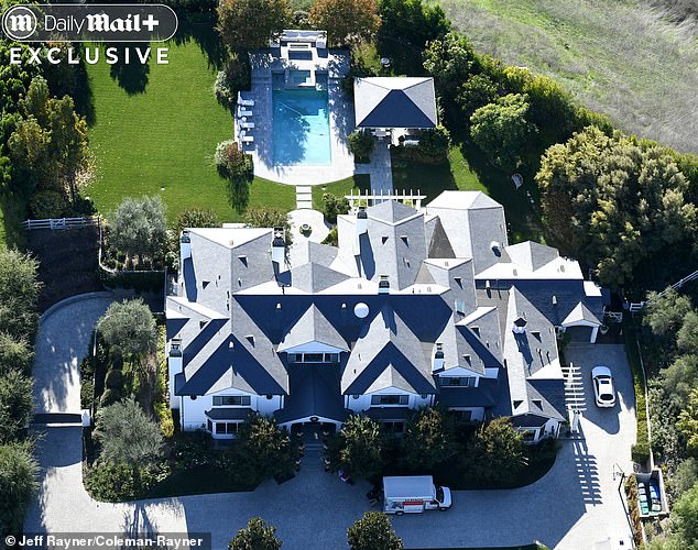 The nearly 13,200sq ft property sits on 1.4 acres and features a home theater, game room, massage room, pool and spa