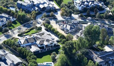 Kris Jenner's luxury estate sits directly across the street from youngest daughter Kylie, who lives in her own megamansion