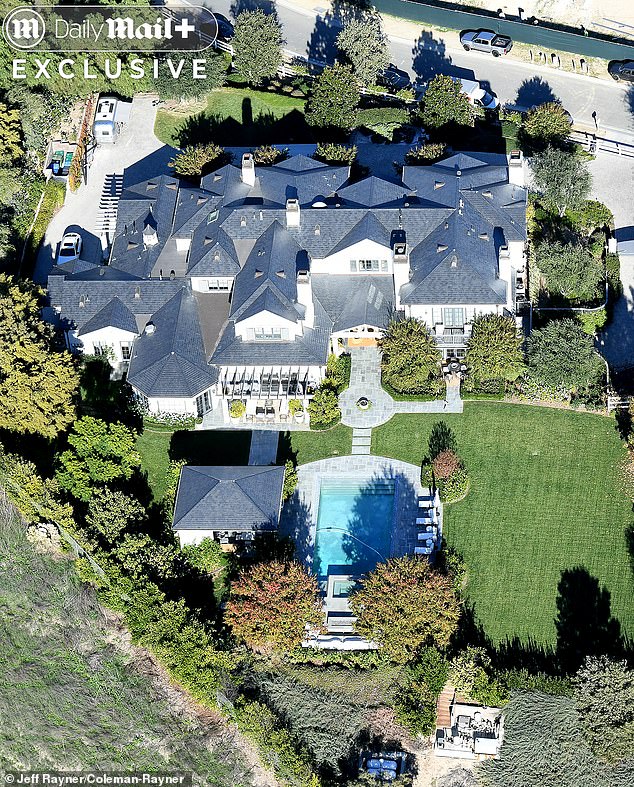 The back of Kris Jenner's Hidden Hills mansion