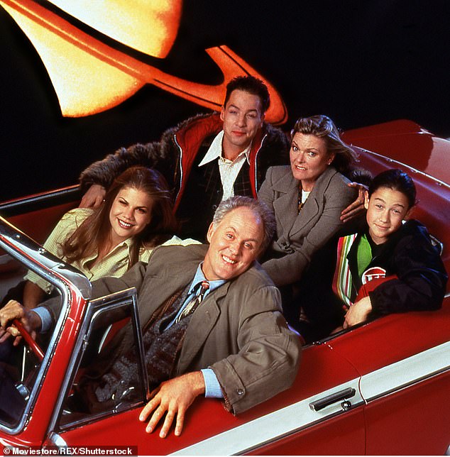 Gordon-Levitt, 44, made his acting debut in 1988, at age seven, in Stranger on My Land before he landed the role of Tommy Solomon on 3rd Rock from the Sun in 1996 (pictured - backseat far right)