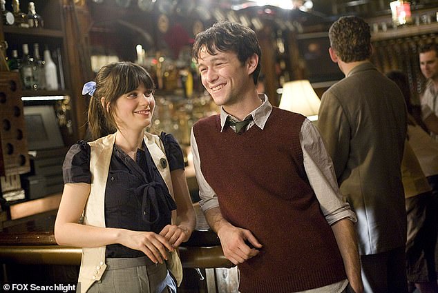 After a brief break from acting to study, he landed the lead - at the time his biggest role to date - in 500 Days of Summer alongside Zooey Deschanel (both pictured)