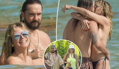 Heidi Klum still can't find her bikini top while on vacation with husband Tom Kaulitz in St. Barts