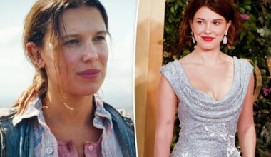 Millie Bobby Brown shows off bob haircut on Joy Awards 2026 red carpet