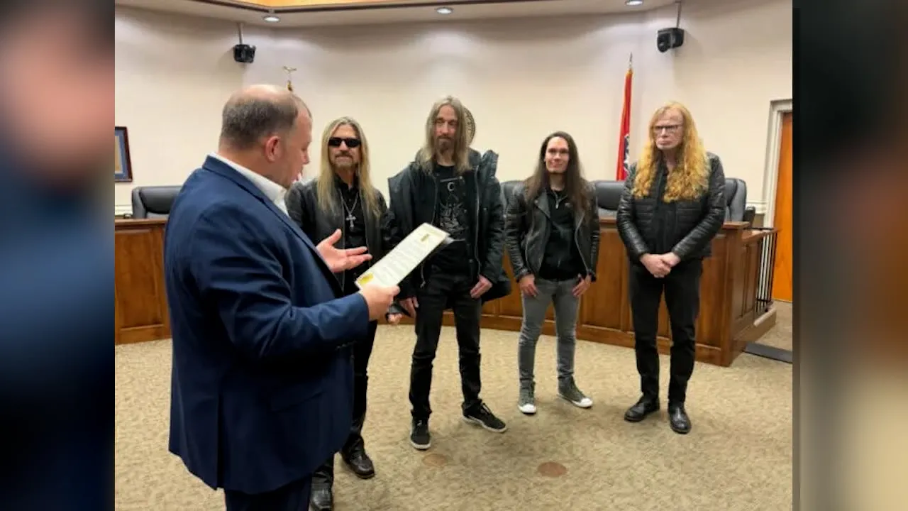 Megadeth’s Dave Mustaine honored in La Vergne, TN ahead of final album release and farewell tour