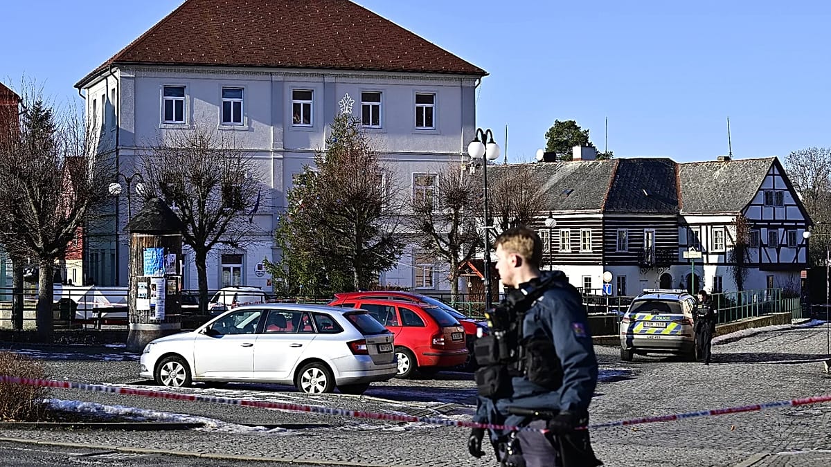 One dead and four wounded in Czech town hall shooting, police in Chřibská say