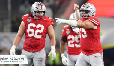 Snap Counts: Carson Hinzman Leads Ohio State in Offensive Snaps, Jaylen McClain Leads Buckeyes in Defensive Snaps for 2025 Season