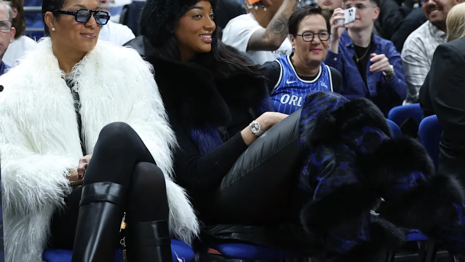 Angel Reese attends the game between the Memphis Grizzlies and the Orlando Magic as part of the 2026 NBA Berlin Game on January 15, 2026 at Uber Arena in Berlin, Germany. Joe Murphy&sol;NBAE via Getty Images