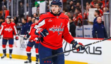 Aliaksei Protas misses Capitals game against Blackhawks due to lower-body injury