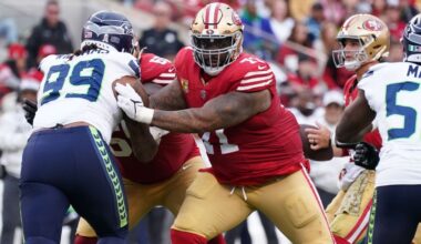 Niners LT Williams, WR Pearsall sit out loss to Seahawks
