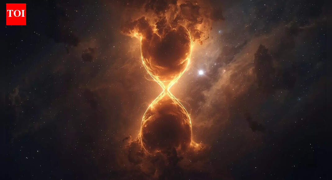 Astronomers notice an hourglass like shape while scanning an ordinary galaxy |