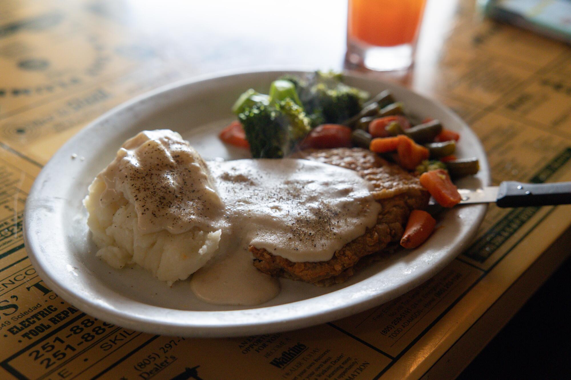 Michelle McCall's chicken fried steak at the Original Saugus Cafe.
