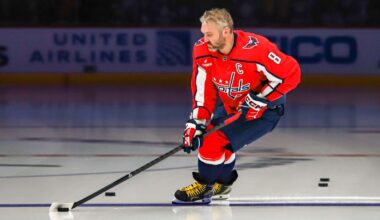 Alex Ovechkin breaks NHL record for most home games with a goal after scoring 913th and 914th career goals against Anaheim