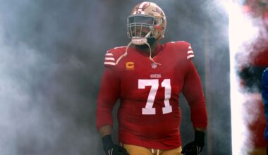 OT Williams, WR Pearsall among 6 listed as questionable for 49ers