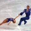 Evgenia Shishkova and Vadim Naumov skate during a 1995 championship.