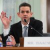 Jared Isaacman testifies during his confirmation hearing on Capitol Hill in early December.