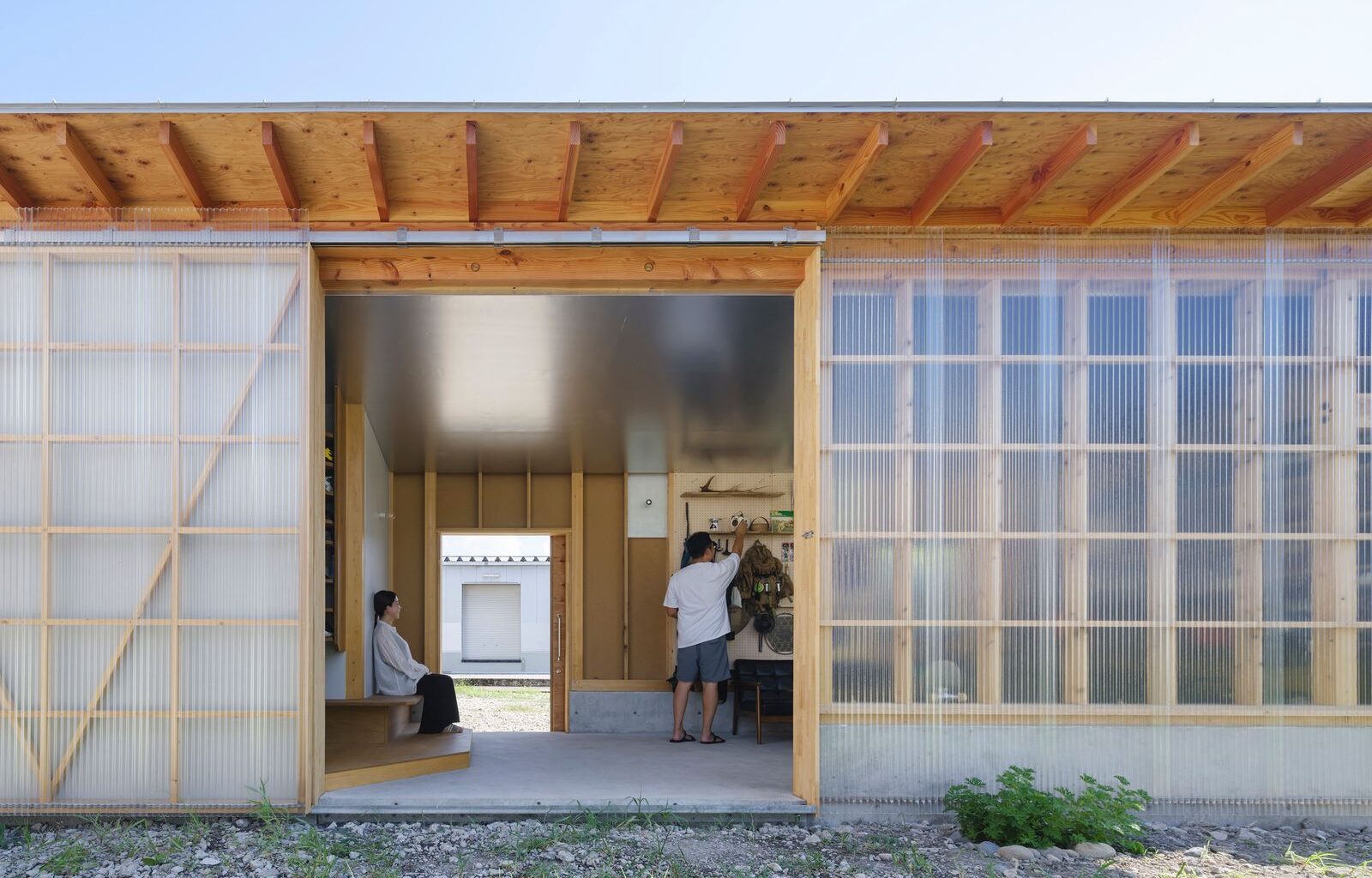 You Enter This Japanese Home Through the Camping Gear Storage Area