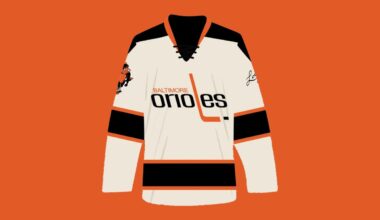 Baltimore Orioles holding hockey jersey giveaway in April
