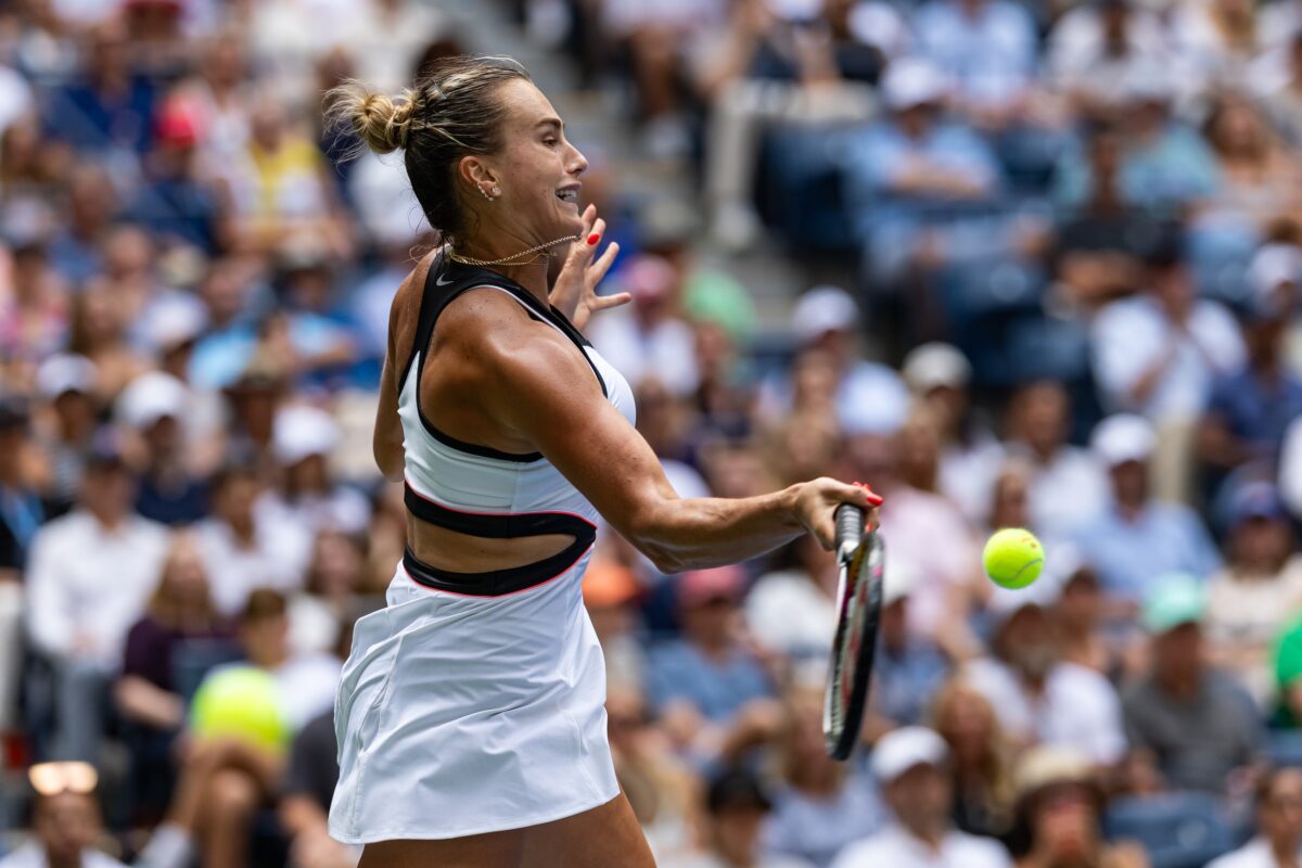 Aryna Sabalenka in action at the US Open.