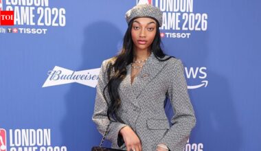 "Gorgeous sharp shooter" - WNBA star Angel Reese turns heads at NBA London Game 2026 with stunning gray-coded outfit | NBA News