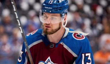 Avs' Nichushkin in pregame car accident, sits as precaution