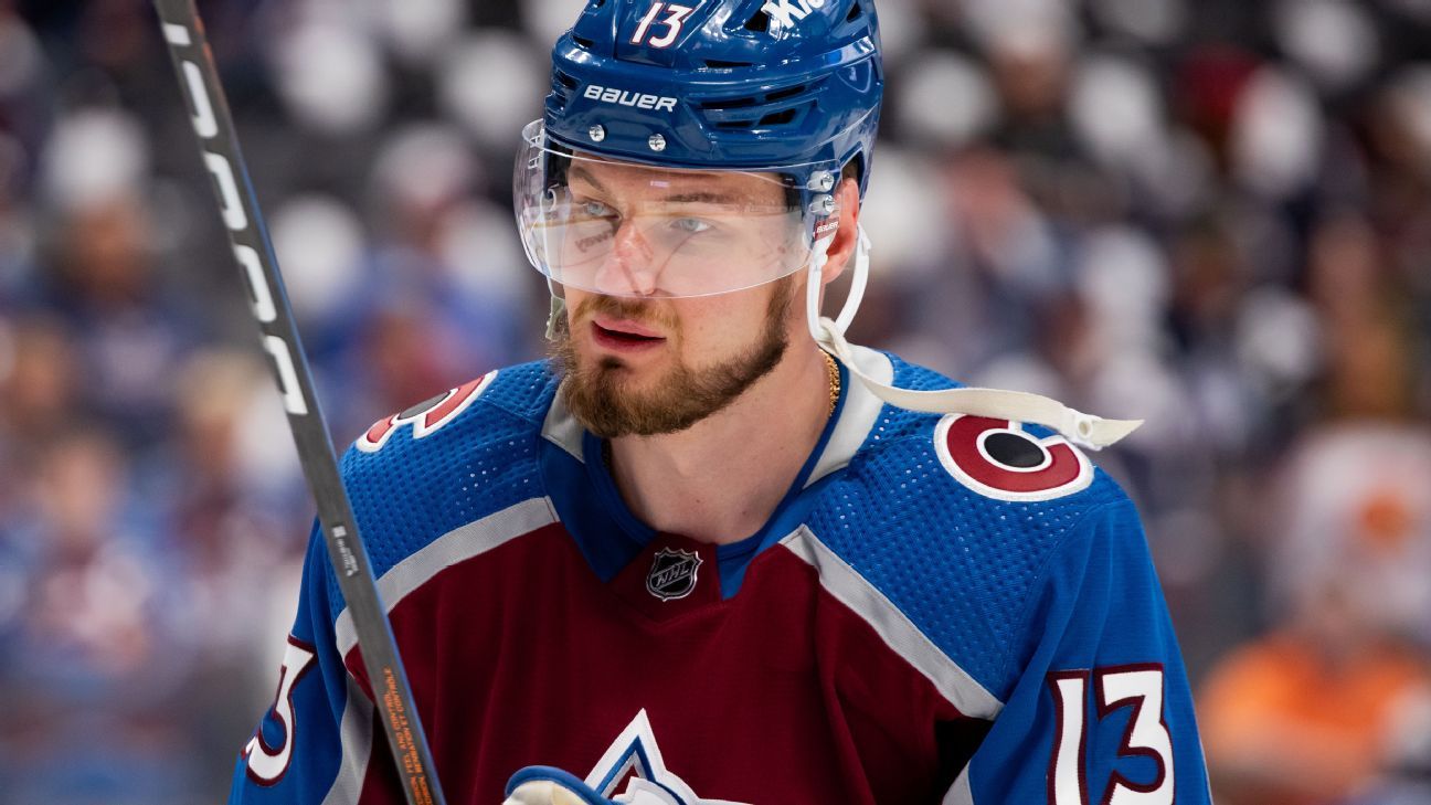 Avs' Nichushkin in pregame car accident, sits as precaution