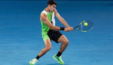 Carlos Alcaraz prevails vs. Yannick Hanfmann at Australian Open