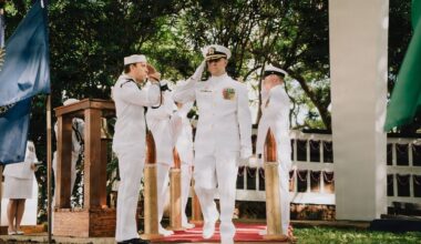 USS Illinois Holds Change of Command Ceremony